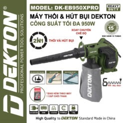 Máy thổi và hút bụi 950W Dekton DK-EB950XPRO (màu olive)