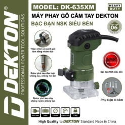 Máy soi phay gỗ 710W Dekton DK-635XM (màu olive)