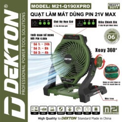Quạt dùng pin 21V Dekton M21-Q190XPRO