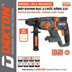Máy khoan bê tông 3 chức năng Dekton M21-RH2603C