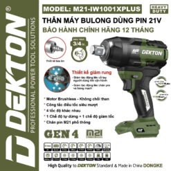 Máy siết bulong 3/4 inch 1000Nm M21-IW1001XPLUS (màu olive)