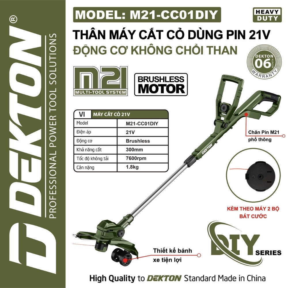 Máy cắt cỏ sân vườn DIY Dekton M21-CC01DIY 1 Máy cắt cỏ sân vườn DIY Dekton M21-CC01DIY