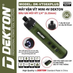Trang chủ 28 Máy vặn vít mini dùng pin 4V-8Nm Dekton DK-VT08XPLUS
