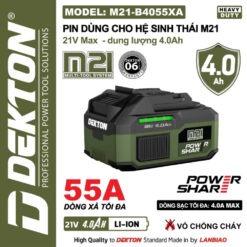 Trang chủ 298 Pin 21V 4.0Ah Dekton M21-B4055XA