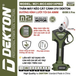 Kéo cắt cành dùng pin 21V-40mm Dekton M21-MCC4001XPRO