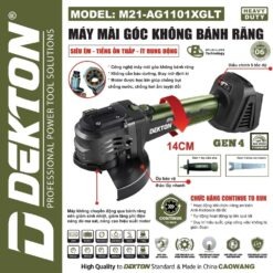 Trang chủ 226 Máy mài góc dùng pin 21V-100mm Dekton M21-AG1101XGLT