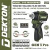 Máy siết bu lông 16.8V Dekton D16-IW300XPRO (Chưa Pin & Sạc)